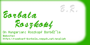 borbala roszkopf business card